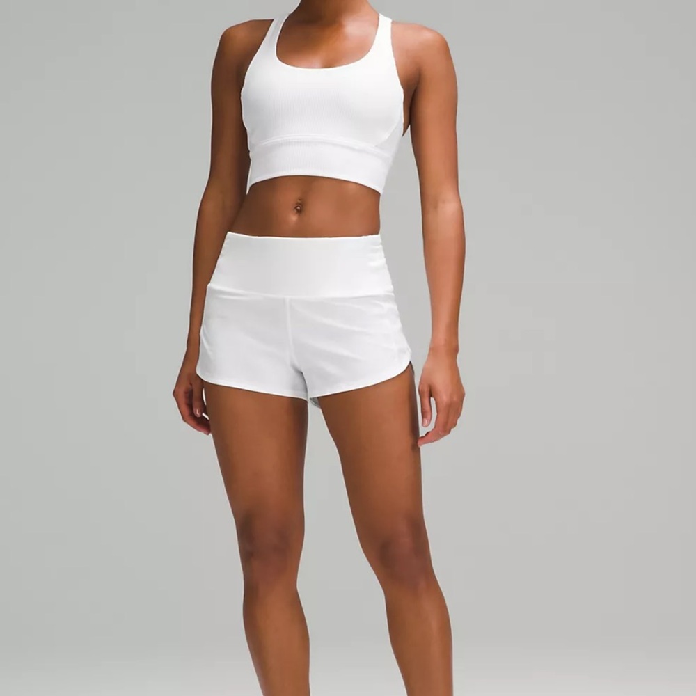 Lululemon Speed Up shorts white size 4, 2.5 inseam